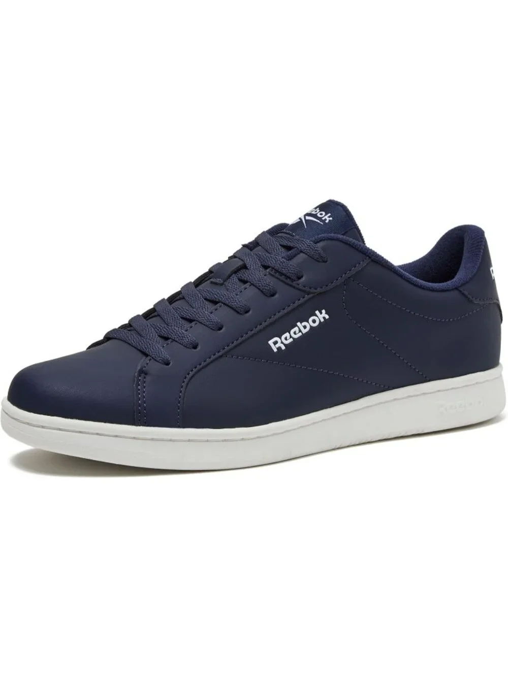 Men's Navy White Tennis Shoes Casual Lace Up High Top Athletic Running Sneaker